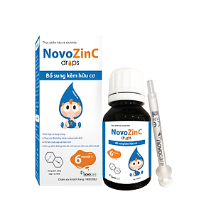 Kẽm Hữu Cơ Nhỏ Giọt Dành Cho Trẻ Từ 1 Tháng Tuổi - NOVOZINC 15ML