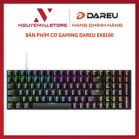 Bàn phím cơ Gaming DAREU EK8100 100KEY (RGB, Blue/ Brown/ Red D switch) - Hàng chính hãng