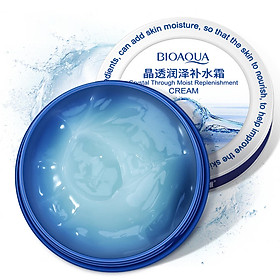 BIOAQUA 38g Crystal Through Moist Replenishment Cream Hyaluronic Acid Moisturizing Filling Water Skin Care