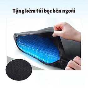 Đệm Lót Ghế, Đệm Gel Thoáng Khí, Nệm Ngồi Ô Tô Dạng Gel Điều Hoà Tuần Hoàn Máu, Chống Thoái Hoá Cột Sống