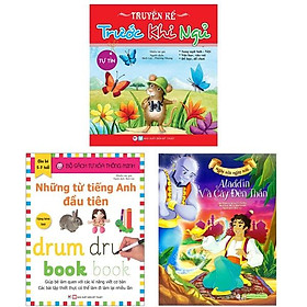 Bộ Sách Dành Cho Bé Trai Từ 3 -6 Tuổi: Aladdin Và Cây Đèn Thần + Truyện Kể Trước Khi Ngủ - Tự Tin + Những Từ Tiếng Anh Đầu Tiên (Bộ 3 Cuốn)