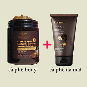 Combo Tẩy Da Chết Cà phê Da Mặt Cocoon 150ml + Body Cơ Thể Tabaha 250ml