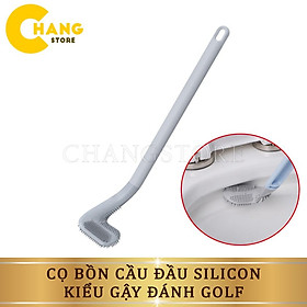 Mua Chổi cọ Toilet Silicon hình gậy đánh gold thông minh  chổi cọ đầu thuôn nhỏ dễ dàng cọ sạch  chống xước bồn cầu