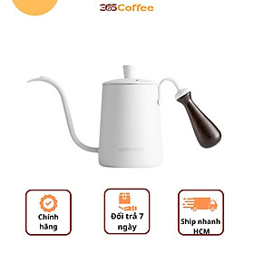 Mua Ấm rót vòi ngỗng pha cà phê Pour over  drip màu trắng hiệu Cafede Kona – Chính hãng