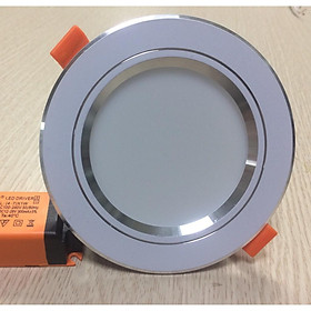 Mua Đèn LED âm trần đế tản nhiệt 3 chế độ màu 7w phi 90 viền vàng bạc