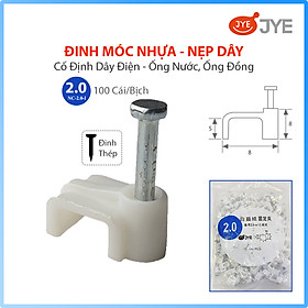Mua Đinh Móc Nhựa JYE (NC-2-I) 100 Cái/Bịch  Nẹp Đinh Cố Định Dây Điện  Đinh Ghim Dây Điện Trên Tường  Đinh Bằng Thép Chắc Chắn  Nhiều Kích Thước Lựa Chọn