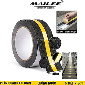 Mua Băng keo chống trượt vân nhám đá phản quang 5m x 5cm cao cấp PQ-505V  dán cầu thang  chống trơn trượt hiệu quả dành cho văn phòng  nhà xưởng  chân bậc cầu thang - Mai Lee