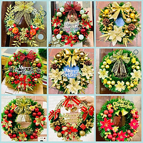 Mua Vòng treo trang trí Noel giáng sinh/ vòng hoa treo Noel/ vòng Nguyệt quế trang trí Noel giáng sinh
