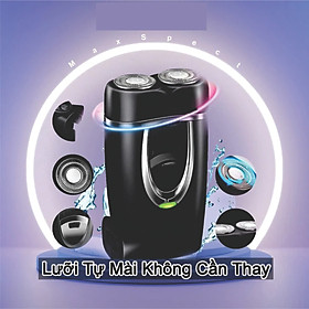 Máy Cạo Râu Mini Sử Dụng Sạc Pin Thông Minh Tiện Lợi Có Lưỡi Dao Kép Tự Làm Sắc