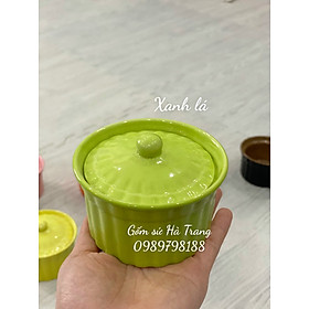 Mua Hũ nắp chưng yến làm caramen bánh plan gốm sứ Bát Tràng cao cấp dung tích 220ml