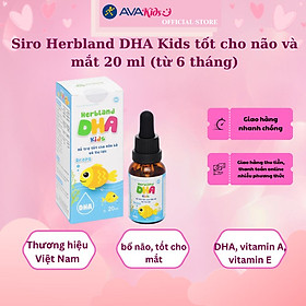 Siro Herbland DHA Kids tốt cho não và mắt 20 ml (từ 6 tháng)