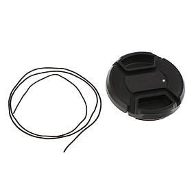 52mm Plastic  Front Lens Cap Cover for Canon Nikon DSLR DC SLR Camera DV - Black