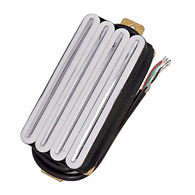 Electric Guitar Dual Hot Rail Humbucker Double Coil Size Pickups Parts White