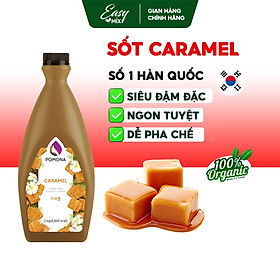 Sốt Caramel Pomona Caramel Sauce Nguyên Liệu Pha Chế Cà Phê, Trà Sữa Hàn Quốc Chai 2kg