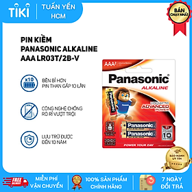 Vỉ Pin kiềm Panasonic Alkaline AAA LR03T/2B-V (2 viên) – Hàng Chính Hãng