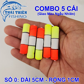 Combo 5 Chiếc Phao Câu Cá Bằng Mút Xốp Loại Chạy Xuyên Tâm Từ Số 0 Đến Số 10