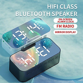 Mua Loa bluetooth kết hợp đồng hồ báo thức thông minh dạng gương Cực nét Âm thanh cực sống động