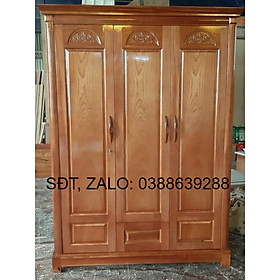 Tủ quần áo gỗ soan đào 3 cánh phòng ngủ giá thật
