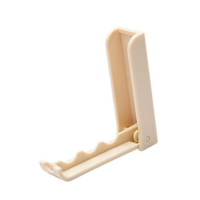Foldable Clothes Drying Rack Hanger Wall Mounted for Living Room Entryway Beige