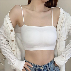 Áo Bra Croptop Hai Dây Với Đệm Ngực Gợi Cảm Dành Cho Nữ
