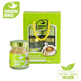 Lốc Green Bird - Nước Yến Sào Chưng Đường Phèn - (4 hũ*72g)