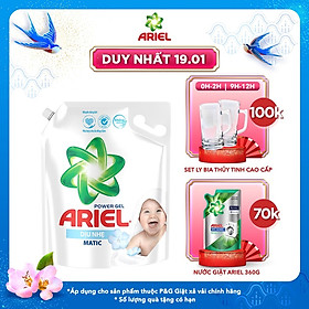 Nước Giặt Ariel Dịu Nhẹ Cho Da Nhạy Cảm Dạng Túi 3.25kg - Mềm mại ngát hương - An toàn cho da em bé