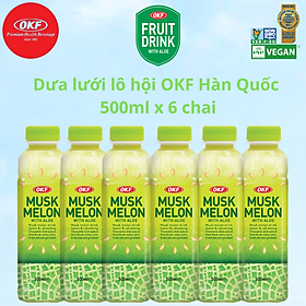 Nước dưa lưới lô hội NƯỚC DƯA LƯỚI OKF Hàn Quốc x 6 chai 500ml