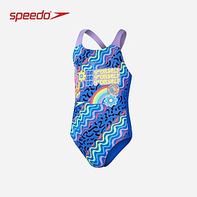 Đồ bơi một mảnh bé gái Speedo Digi Plmt Spbk Jf - 8-00262514737