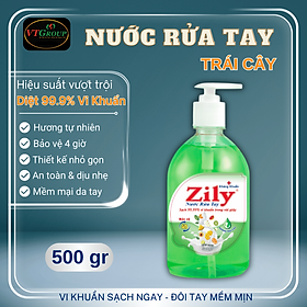 Nước rửa tay Zily Chai 500g - Tặng 1 dây xả vải Zily 10 gói