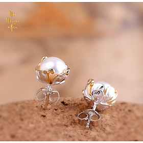 Bông tai ngọc trai nước ngọt và bạc NSBT224