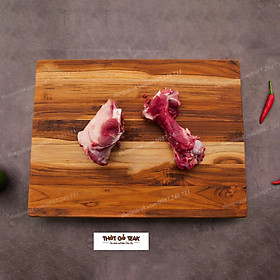 Thớt Gỗ Teak Cao Cấp - Chặt thái, Trang Trí - 40x30x3,8cm - CNT04 | HTX DAO PHÚC SEN
