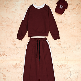 LAROMA Bộ Quần Áo Nỉ Thu Đông Cổ Chui Quần Suôn Cho Nữ | Sọc Đơn - Co dãn 4 chiều - Giữ Ấm - Mềm Mại