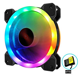 Quạt tản nhiệt máy tính Led RGB Dual ring