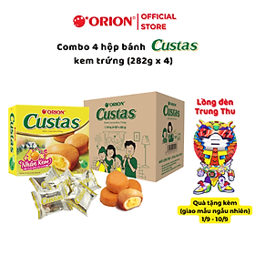 Combo 4 hộp bánh Custas kem trứng 282g x 4