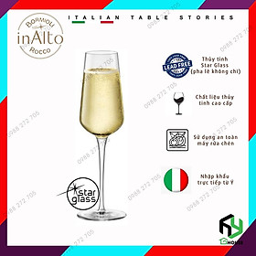 Hình ảnh Ly uống rư ợu sâm panh cao cấp,champagne thủy tinh, wine glass Inalto 280ml - Bormioli Rocco