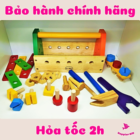 BỘ ĐỒ CHƠI KỸ SƯ, SỬA CHỮA WIN WIN TOYS, BẰNG GỖ, CHẮC CHẮN, NGỘ NGHĨNH CHO BÉ