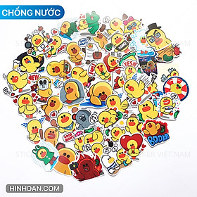 Sticker in hình Vịt Vàng SALLY - Dán Trang Trí - Chất Liệu PVC Cán Màng Chất Lượng Cao Chống Nước, Chống Nắng, Không Bong Tróc Phai Màu