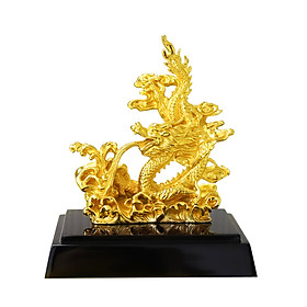Tượng Rồng vờn mây phong thủy mạ vàng - Quà tặng sinh nhật Sếp, đối tác, khách hàng tuổi Thìn