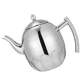 Stainless Metal Teapot Coffee Tea Kettle Loose Leaf Teapot with Infuser