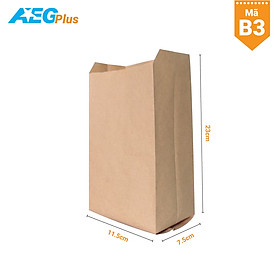 Túi giấy đựng thực phẩm  Mã B3 - Size: 11x23cm - Chất liệu Kraft chất lượng cao 70GSM