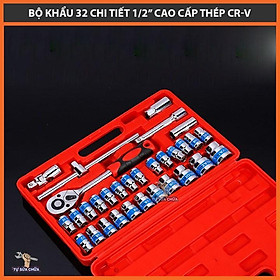 Mua Bộ khẩu cờ lê 1/2   32 chi tiết chuyên mở ốc  siết ốc loại xịn  làm từ théo CR-V siêu cứng  chống gỉ