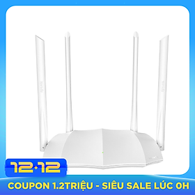 Bộ Phát Wifi Chuẩn AC1200 Tenda AC5 Màu Trắng Tặng Cáp Mạng Dây Đồng 8 Sợi Dài 2 mét - Hàng Chính Hãng