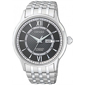 Đồng hồ nam citizen dây thép không gỉ nh8325-56e - mặt đen