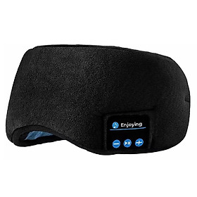 Music Eye Mask Eye Covers for Sleeping Wireless BT Sleep Mask Travel Sleeping Headphones Handsfree Sleeping Mask with Built-in Speakers Microphone