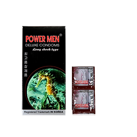 Bao Cao Su Cá Ngựa Đen Kéo Dài Thời Gian Power Men Long Shock Type