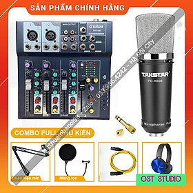 Mua Combo Bộ Livestream Mixer F4 Blutooth Mic PC K600 Tặng Kèm Tai Nghe Đầy Đủ Dây Kết Nối   Dễ Dàng Lắp Đặt