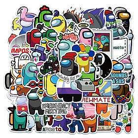 Bộ 50 miếng Sticker hình dán Among Us SetB