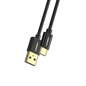Ugreen 50878 3M màu đen cáp USB TYPE C ra A hỗ trợ sạc nhanh mạ vàng 24K US174  Hàng chính Hãng