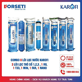 Combo 8 lõi lọc nước Karofi hàng chính hãng dùng cho máy lọc nước Karofi N-e118