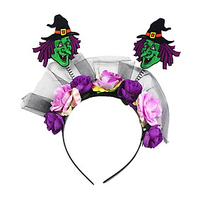 Halloween Headband Cosplay Halloween Headwear for Kids Adults Witch Headband Costume Accessories Witch Hair Hoop for Carnival Party Supplies